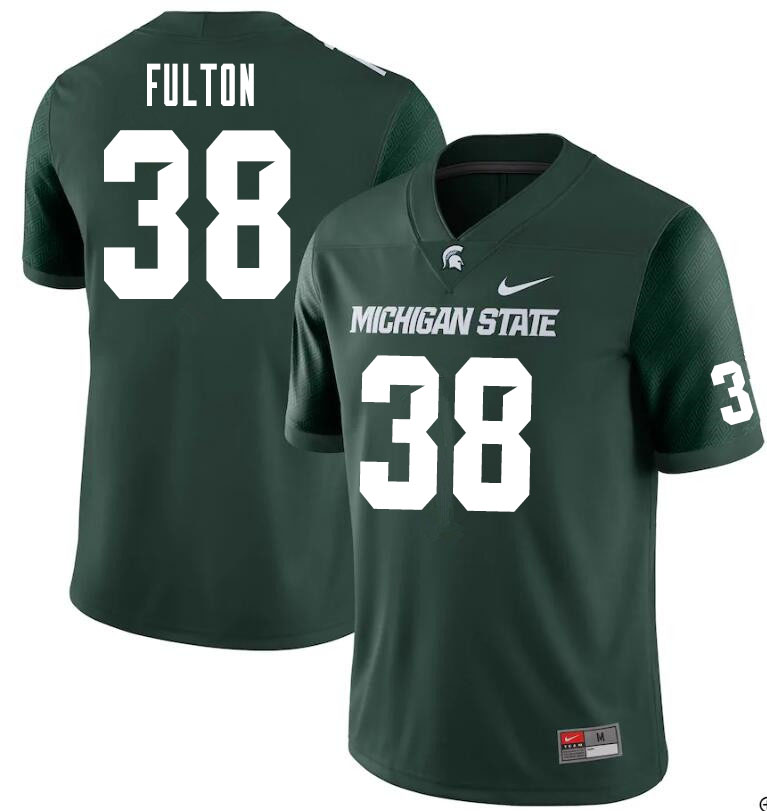Men #38 Luke Fulton Michigan State Spartans College Football Jerseys Sale-Green